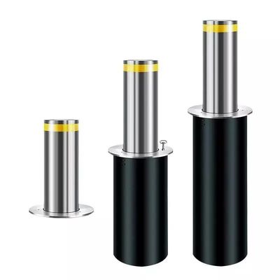 316 bolardos que parquean retractables automáticos de acero inoxidables con la raya reflexiva