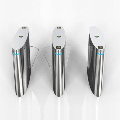 Barrera de acero inoxidable AC220V 50HZ de la aleta del torniquete del control de acceso de 304 grados
