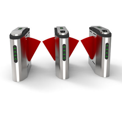 Rs485 Flap Barrier Turnstile Face / Huella digital / Lector de tarjetas RFID Apoyo de una sola / doble vía