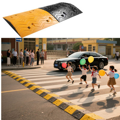 Kit de velocidad de choque con certificación CE/ISO Dispositivo de calmar el tráfico de caucho resistente a la intemperie para la zona de almacén/escolar