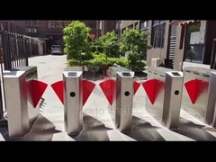 Entrada retractable del torniquete de la aleta de la anchura 550m m RFID del paso para el apartamento